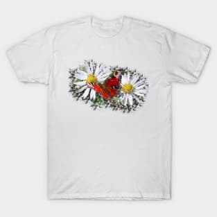 blooming daisies with a butterfly T-Shirt